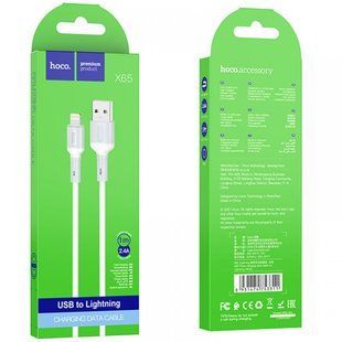 Кабель Lightning HOCO X65 Prime charging, 1m. white