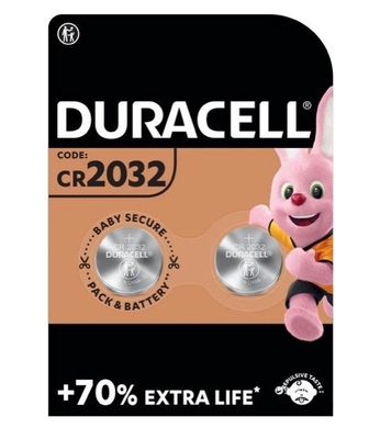 Батарейки літієві Duracell CR2032, 3V (2/20) BL