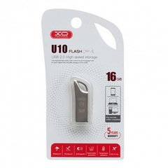 Накопичувач XO U10 16GB USB 2.0 metal (сірий)