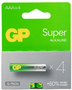 Батарейки GP 24A-SB4 Super Alkaline LR03, ААA (4/40/320) BL