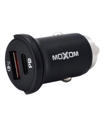 АЗП Moxom MX-VC08, 3A (1xUSB QC3.0 + 1xType-C PD), black