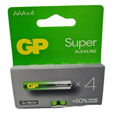 Батарейки GP 24A-SB4 Super Alkaline LR03, ААA (4/40/320) BL