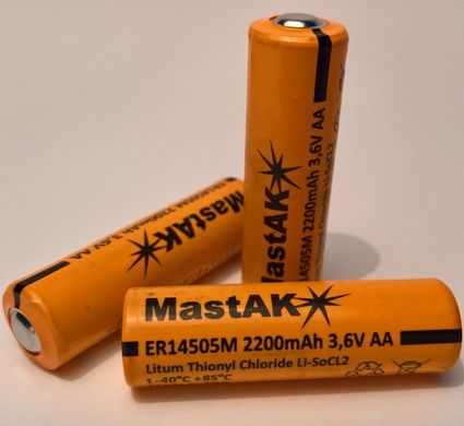 Батарейки MastAK AA ER14505M, 2.2A, 3.6V (Li-ion)