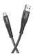 Кабель Type-C HOCO U105 Treasure jelly braided charging data cable for Type-C 3A/1,2m. Black 10011004 фото 2