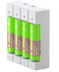 Зарядний пристрій Soshine Chocolate 1.5V + 4 акум. R6 (AA) 2200mAh, AA/AAA Li-Ion, USB, LED, 1-4ch.