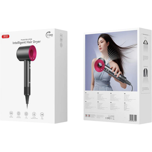 Фен XO CF28 Smart High Speed Hair Dryer (3 швидк., 3 реж., 2 магн. насадки) black