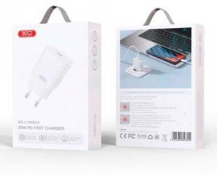 МЗП XO L126 (1xType-C, PD20W, QC3.0) White