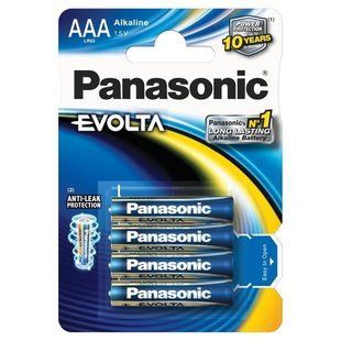 Батарейки Panasonic Alkaline Evolta LR03, AAA (4/48) BL