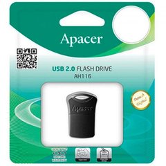 Накопичувач Apacer AH116 64GB USB 2.0 (AP64GAH116B-1) Black