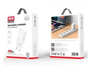 МЗП XO CE10 Single (1xType-C, 5A, 65W, PD&QC 3.0) white