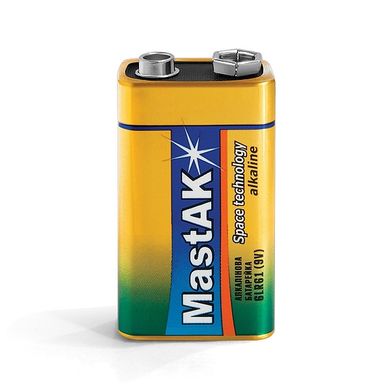 Батарейки MastAK Alkaline 6LR61, 9V крона (1/12) BL