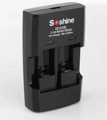 Зарядний пристрій Soshine S5 (Li), Li-ion, USB Type-C, LED, 2 канали, box, black
