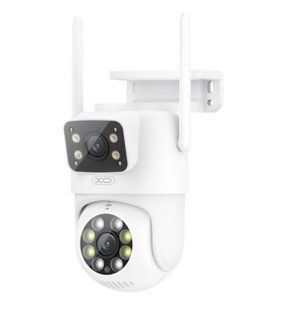 Камера відеоспостереження (зовнішна) XO CR06 Star 400W Pixel Dual Screen Outdoor Dome Camera White