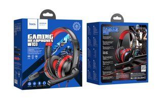 Гарнітура з мікрофоном HOCO W103 Magic tour Gaming, red