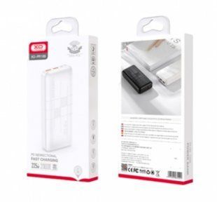 УМБ Power Bank XO PR188, 2xUSB+Type-C, QC&PD3.0 22.5W, 20000mAh, microUSB/Type-C, White