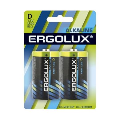 Батарейки ErgoLUX LR20, D (2/24) BL