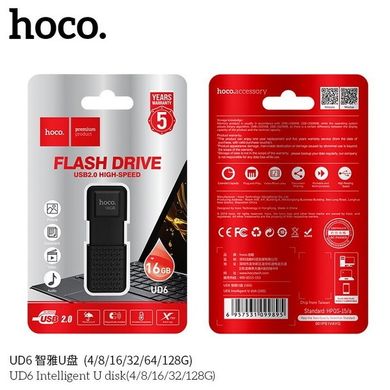 Накопичувач HOCO USB Flash Disk Intelligent U disk UD6 16GB, black