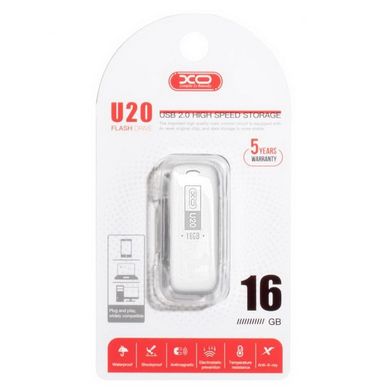 Накопичувач XO U20 16GB USB 2.0 (білий)