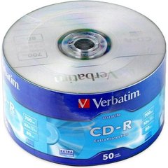 Диски VERBATIM CD-R 700Mb 52x Wrap 50 pcs 43787