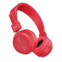 Гарнітура бездротова Bluetooth HOCO W25 Promise (microSD/AUX) (BT5.0, 12H) red