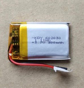 Акумулятор літій-полімерний 602030, 300mAh, 3.7V