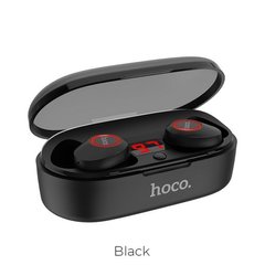 Гарнітура вакуумна Bluetooth HOCO ES24 Joyous sound + кейс с дисплеем, black-red