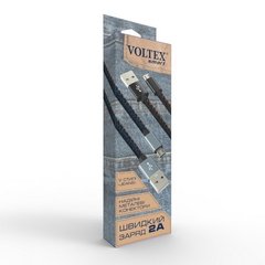 Кабель Lightning Voltex "Джинсовый" 2A, 0.8m. blue