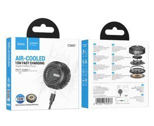 БЗП HOCO CW57 Air-cooled 15W magnetic wireless fast charger, black