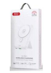 УМБ Power Bank XO PR211 magnetic suction 15W wireless charging rack 10000mAh white