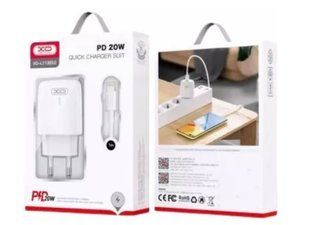 МЗП комплект XO L113 з кабелем Type-C to Lightning (1xType-C, 3A, 20W, PD&QC3.0) white