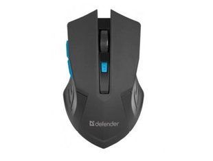 Миша бездротова Defender MM-275 Accura, black (blue bottom)