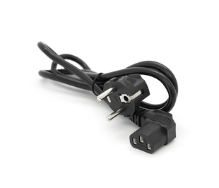 Кабель живлення Schuko кутовий PC-186A CEE7/7-C13, 0.75mm, євро під 90, 1.2m. (08335)