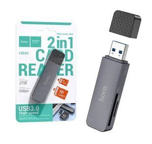Кардрідер HOCO HB45 Spirit 2-в-1 USB3.0 card reader Gray