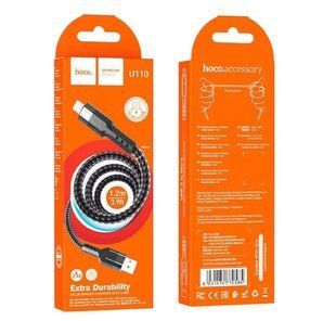 Кабель microUSB HOCO U110, 2.4A, 1.2m., black