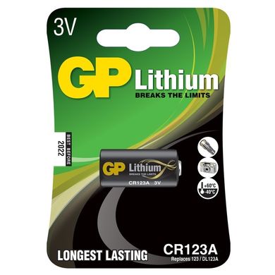Батарейки фото GP CR123(A) U-1 Lithium DL123А, 3V
