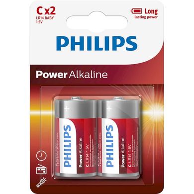 Батарейки Philips Power Alkaline LR14, C (2/24) BL