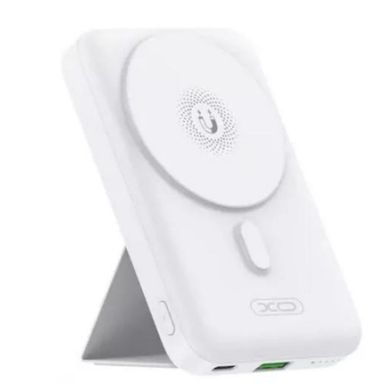 УМБ Power Bank XO PR211 magnetic suction 15W wireless charging rack 10000mAh white