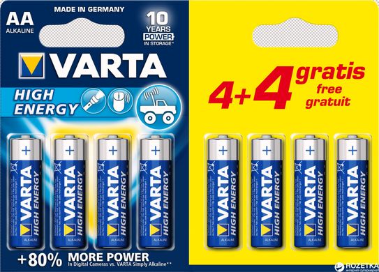 Батарейки Varta High Energy LR6, AA (12/120) BL