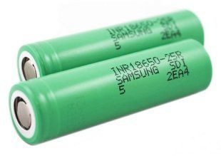Акумулятор 18650 Samsung INR18650-25R 2500mAh (20A) зелені