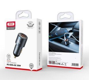 АЗП XO CC47 Shared (1xUSB, 1xType-C, QC&PD3.0, 3A, 100W) black
