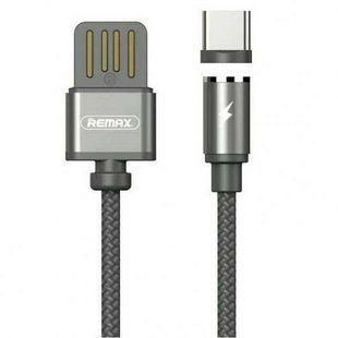Кабель microUSB Magnet Remax Gravity RC-095m, 1m. gray