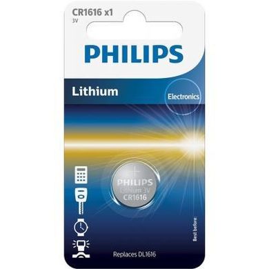 Батарейки літієві Philips CR 1616/1bl