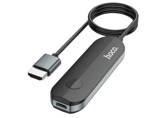 Адаптер HDMI to WiFi HOCO UA23 Flowing 2,4/5G display adapter (iPhone version) black