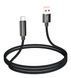 Кабель Type-C HOCO U125 Benefit charging data cable with display, 5A, 66W, 1.2m. black 10011007 фото 2