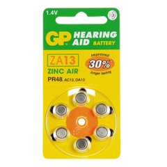 Батарейки для слухових апаратів GP ZA13-D6