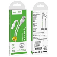 Кабель Type-C HOCO X37 Anti-bending, 1m., 2.4A, white