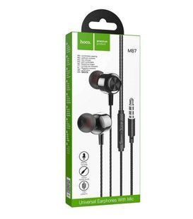 Гарнітура з мікрофоном вакуумна HOCO M87 String wired, black