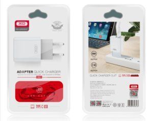 МЗП комплект XO L85C з кабелем Type-C (2xUSB, 2.4A) white