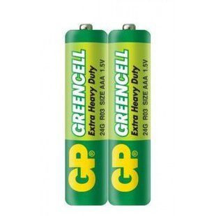 Батарейки GP 24G-S2 Greencell R03, ААA, трей 2/40/200/1000