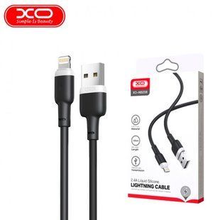 Кабель Lightning XO NB208 Liquid Silicone, 2.4A, 1m., black